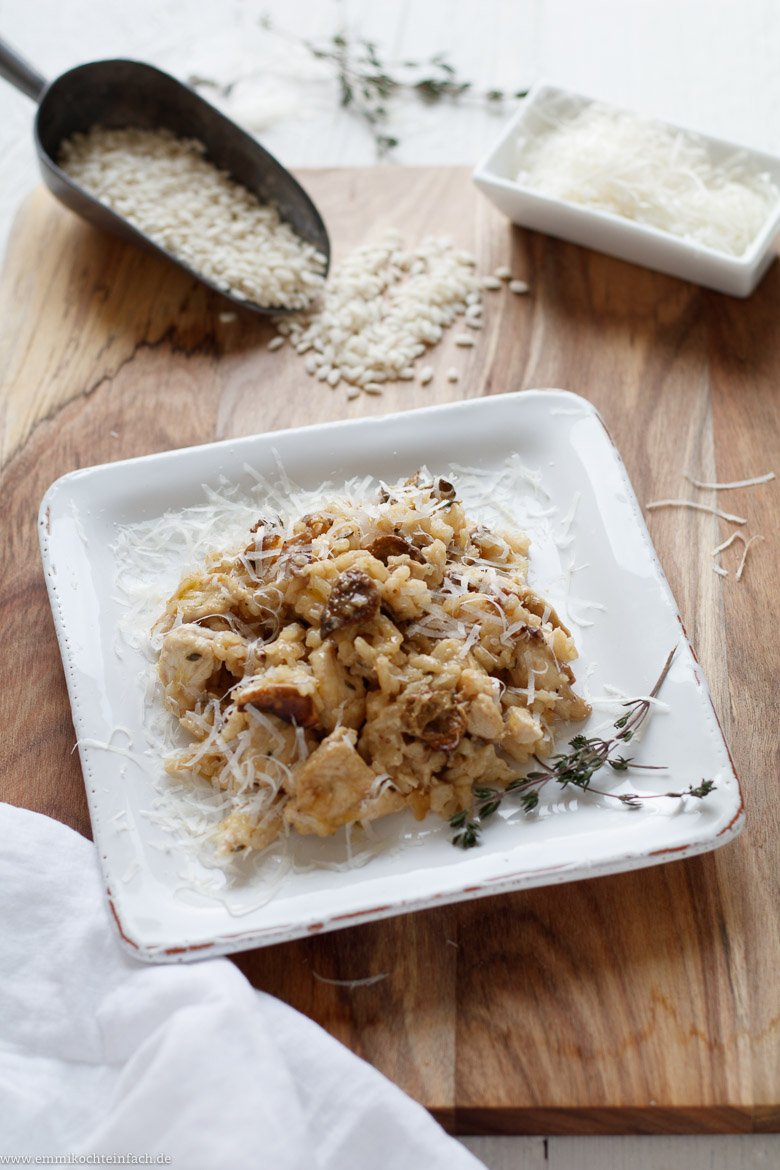 Ofen-Risotto mit Steinpilzen und H&auml;hnchenbrustfilet - www.qevorlanix.pro