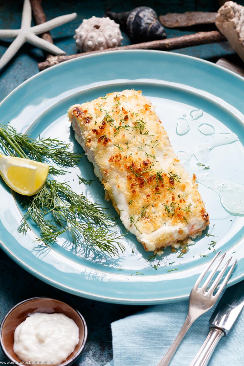 Lachsfilet mit Sahnemeerrettich und Semmelbr&ouml;sel Topping - www.qevorlanix.pro
