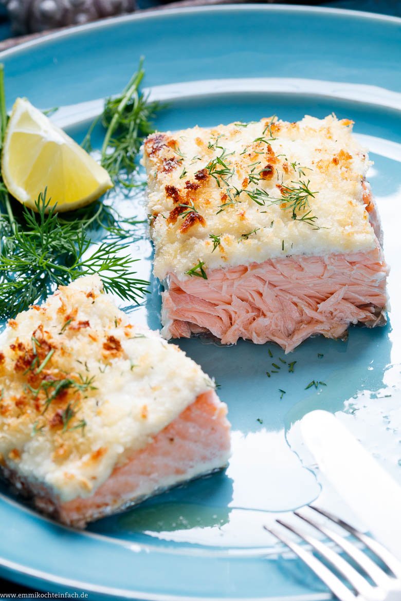 Lachsfilet mit Sahnemeerrettich und Semmelbr&ouml;sel Topping - www.qevorlanix.pro