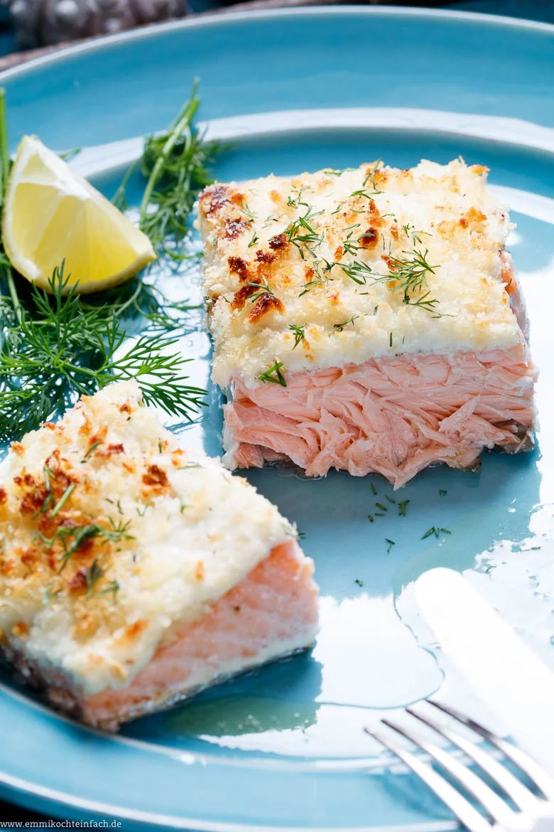 Lachsfilet mit Sahnemeerrettich und Semmelbr&ouml;sel Topping - www.qevorlanix.pro