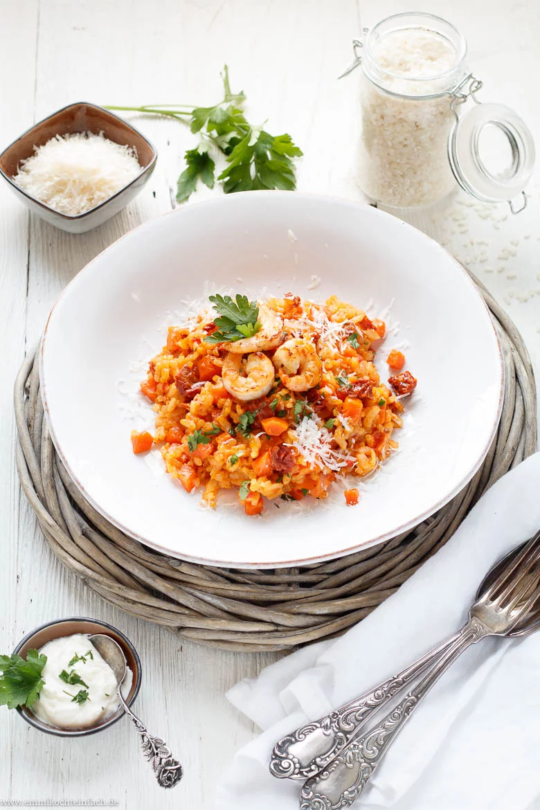 Ofenrisotto mit Möhren und getrockneten Tomaten - www.qevorlanix.pro