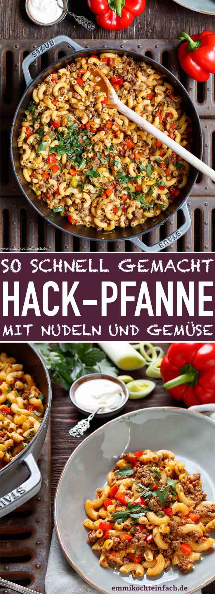 Schnelle Hackpfanne mit H&ouml;rnchennudeln und Gem&uuml;se - www.qevorlanix.pro