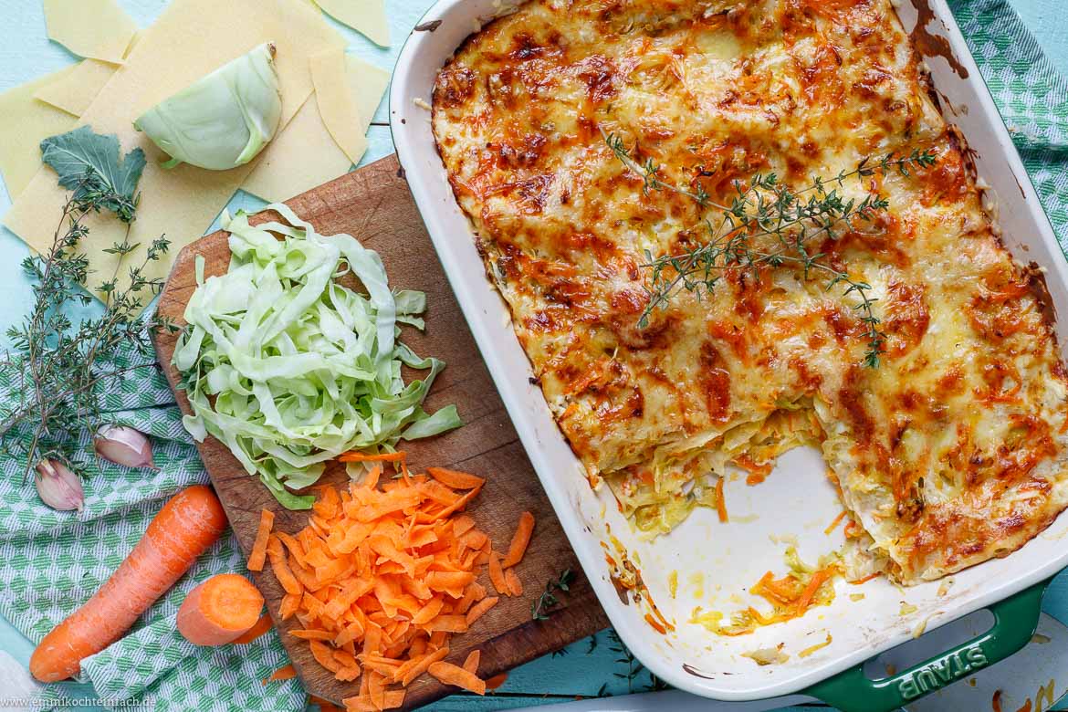Gemüse Lasagne mit Kohl und Möhren - www.qevorlanix.pro