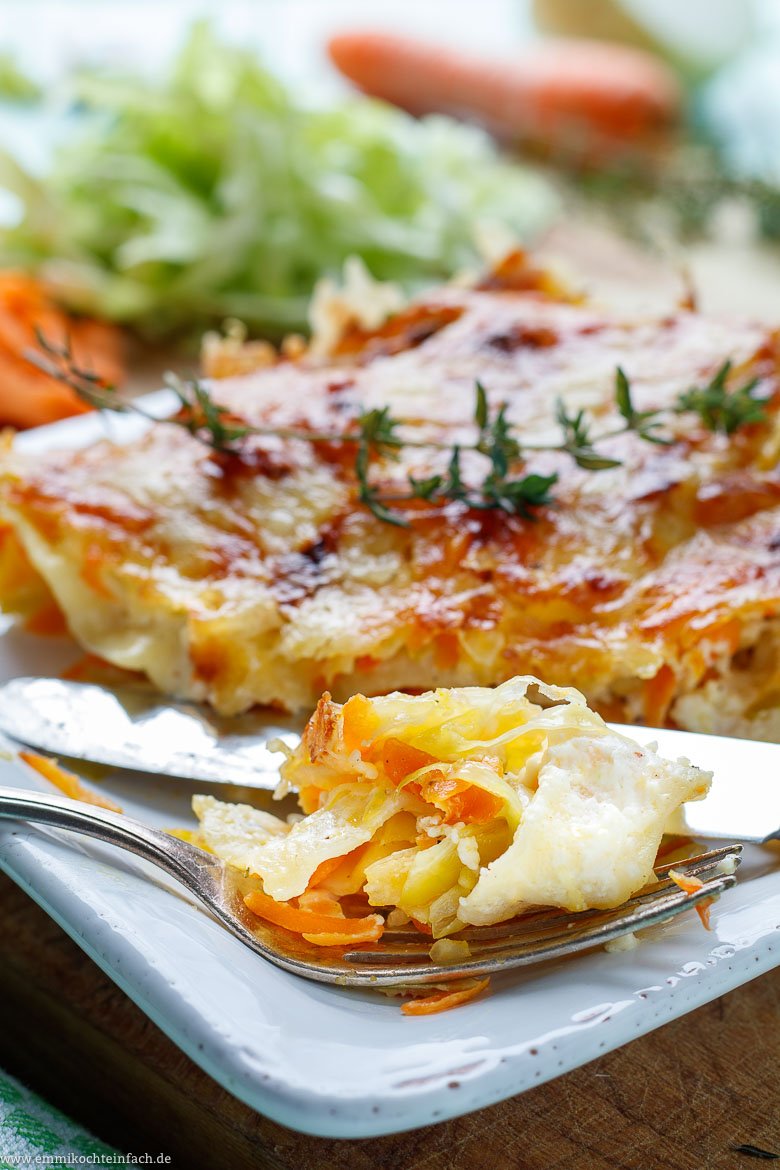 Gemüselasagne mit Spitzkohl und Möhren - www.qevorlanix.pro