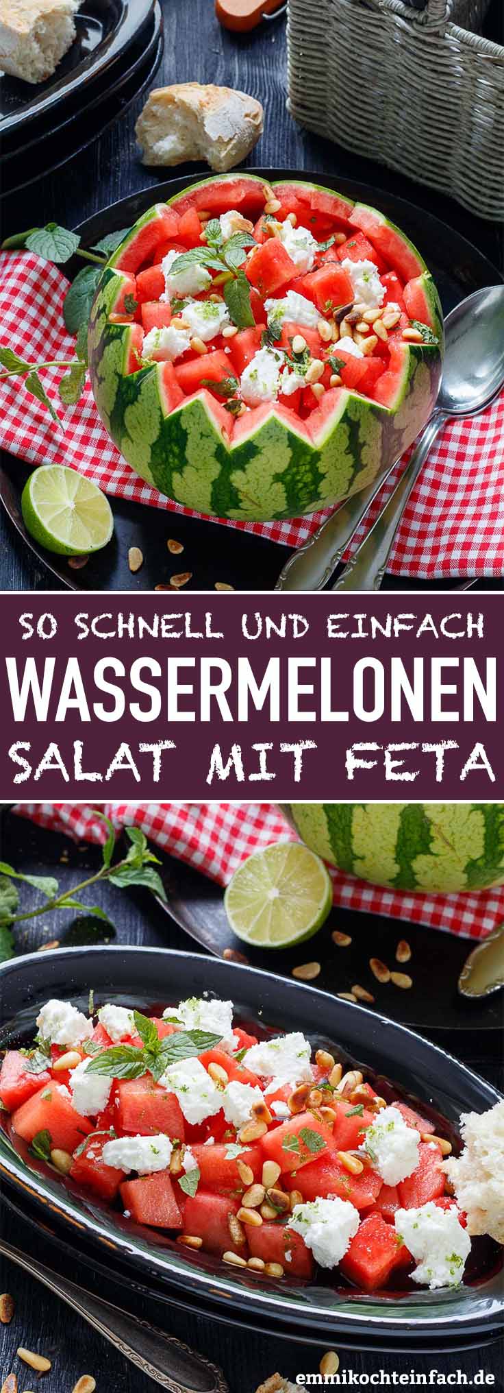 Einfacher Wassermelonen Salat mit Feta - www.qevorlanix.pro