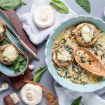 Gefüllte Champignons mit Spinat Rezept
