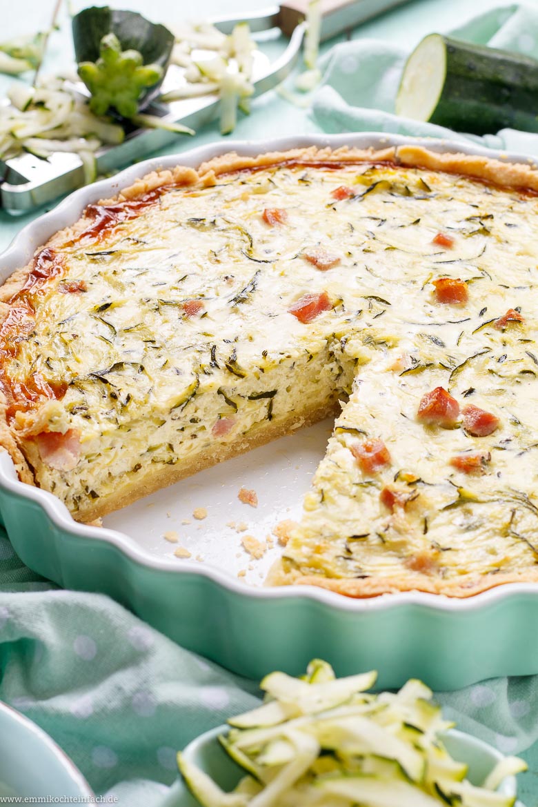 Zucchini Quiche mit Schinken - www.qevorlanix.pro