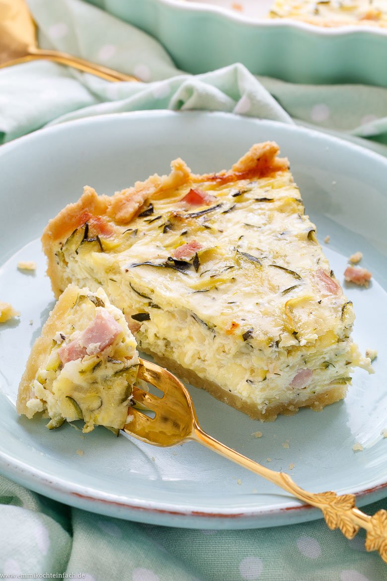 Zucchini Quiche mit Schinken - www.qevorlanix.pro