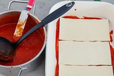 Spinatlasagne Lasagnebl&auml;tter schichten