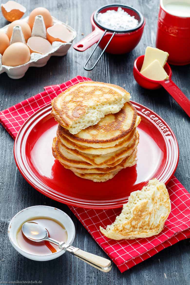 Fluffige Pancakes auf dem Teller