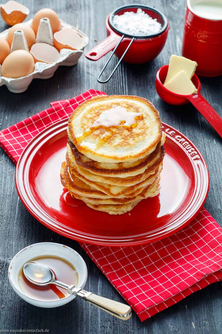 Zutaten f&uuml;r fluffige American Pancakes