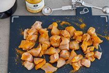 Gebratener Reis mit Hähnchen