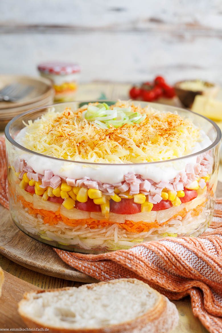 Geschichteter Salat