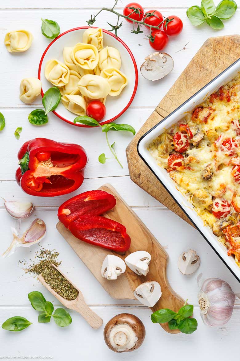 Zutaten f&uuml;r Tortellini-Auflauf