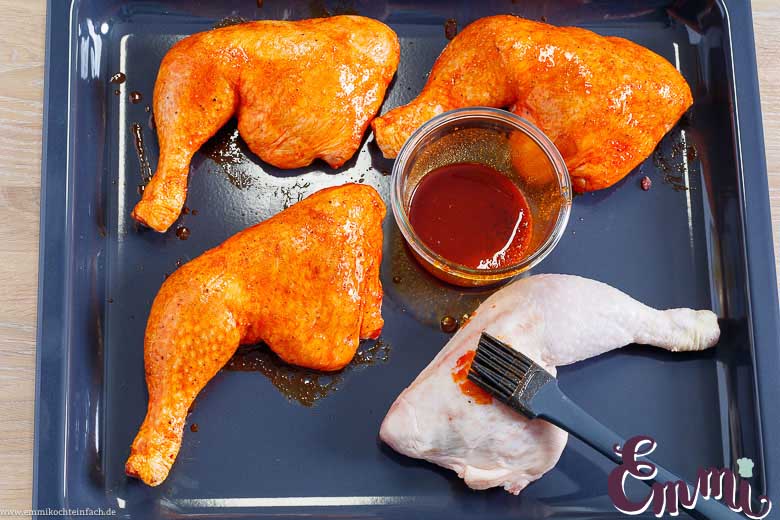 H&auml;hnchen auf dem Backblech mit Mariande
