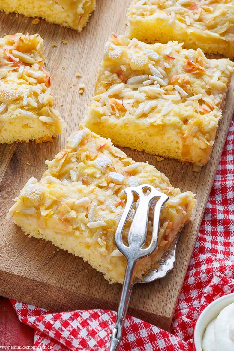 Apfelkuchen vom Blech, perfekt, wenn spontan Gäste kommen