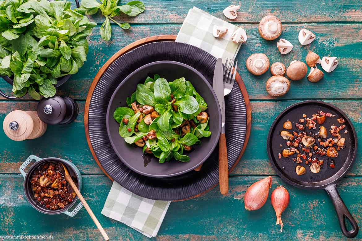 Feldsalat mit Speck Rezept