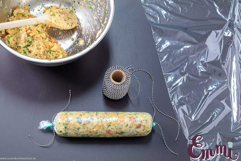 Serviettenknödel Frischhaltefolie