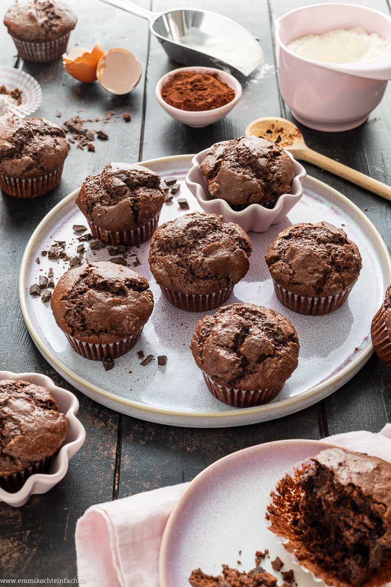 Saftige Schokomuffins