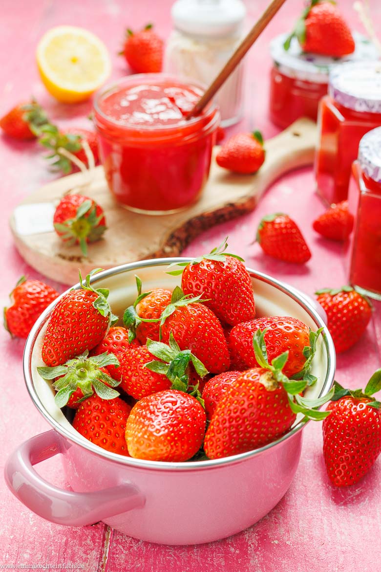 Frisch vom Feld als Marmelade: Erdbeeren