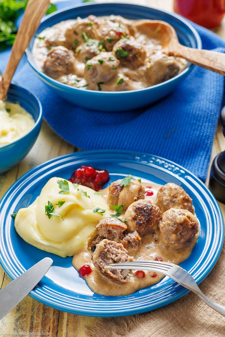 Beilagen zu K&ouml;ttbullar mit leckerer So&szlig;e