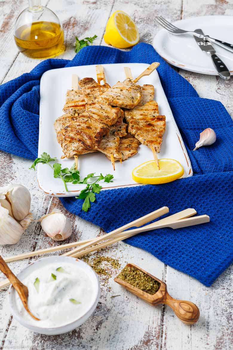 Zutaten f&uuml;r Souvlaki