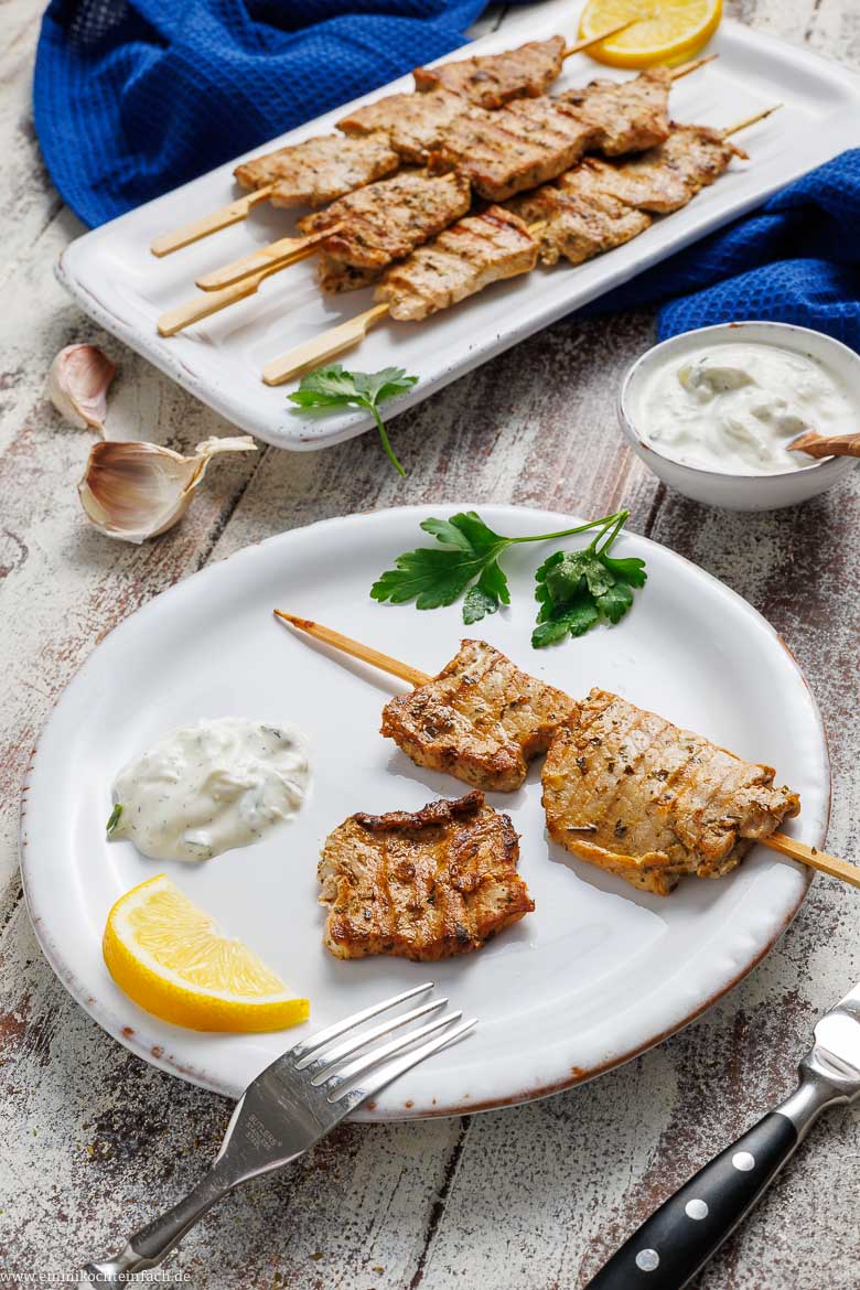 Fleischspie&szlig;e aus zartem Schweinefleisch mit einer w&uuml;rzigen Marinade
