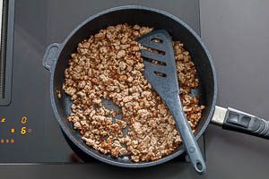Hackfleisch ist eine der Hauptzutaten f&uuml;r Tacos.