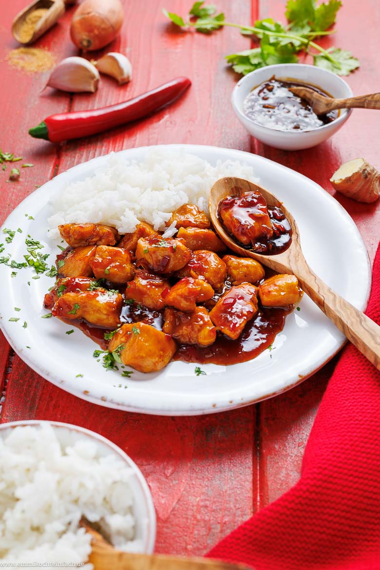 Chicken Teriyaki selber machen mit Reis