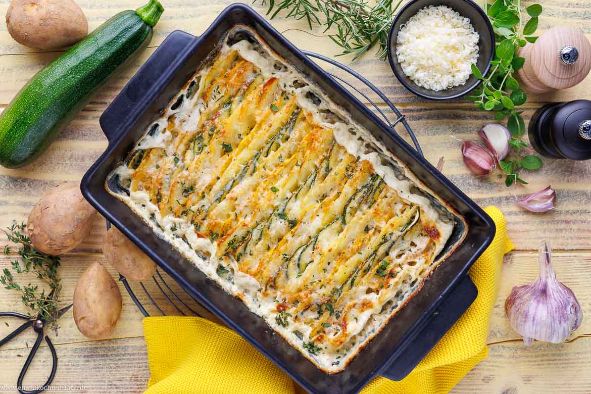 Kartoffel-Zucchini-Auflauf Rezept aus dem Backofen