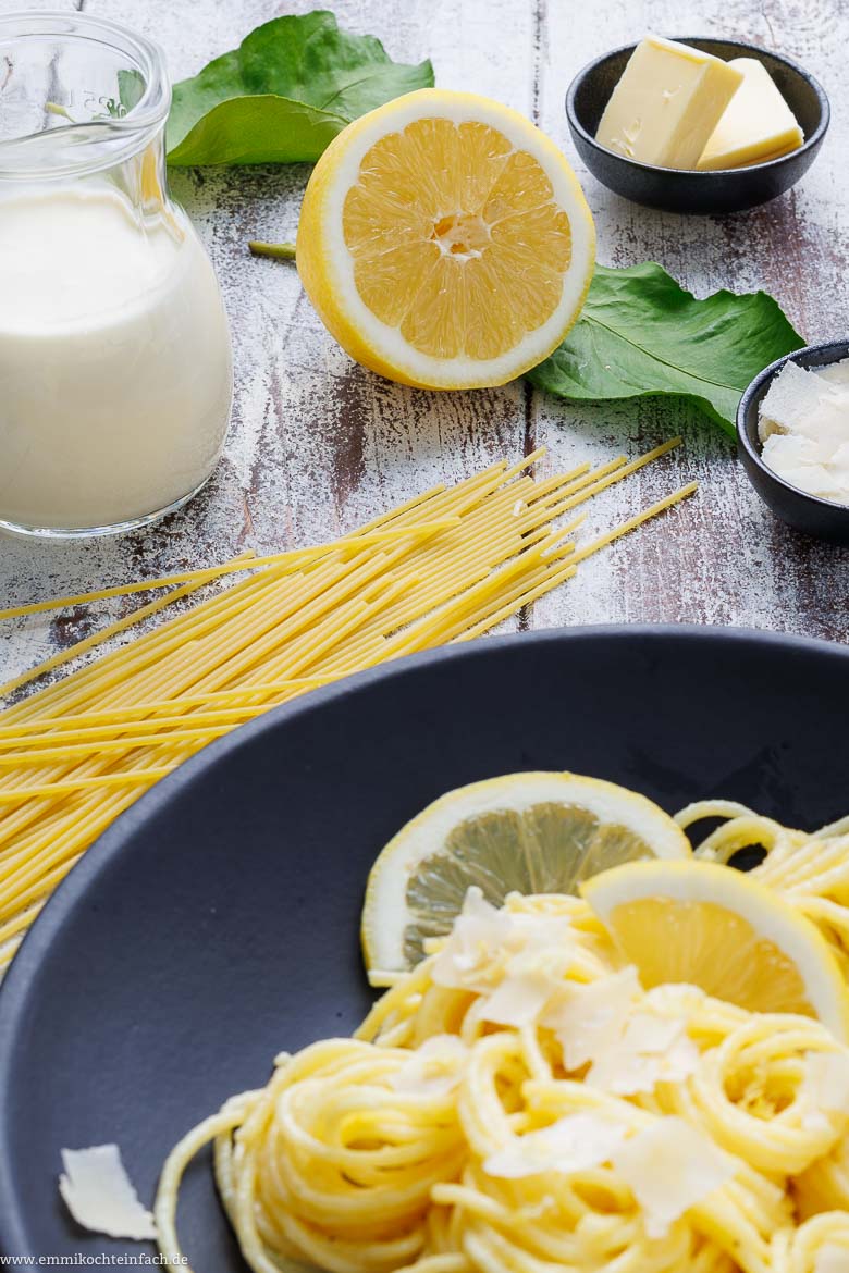 Zutaten für Spaghetti al Limone
