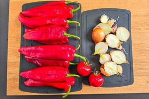 Paprika f&uuml;r Ajvar vorbereiten