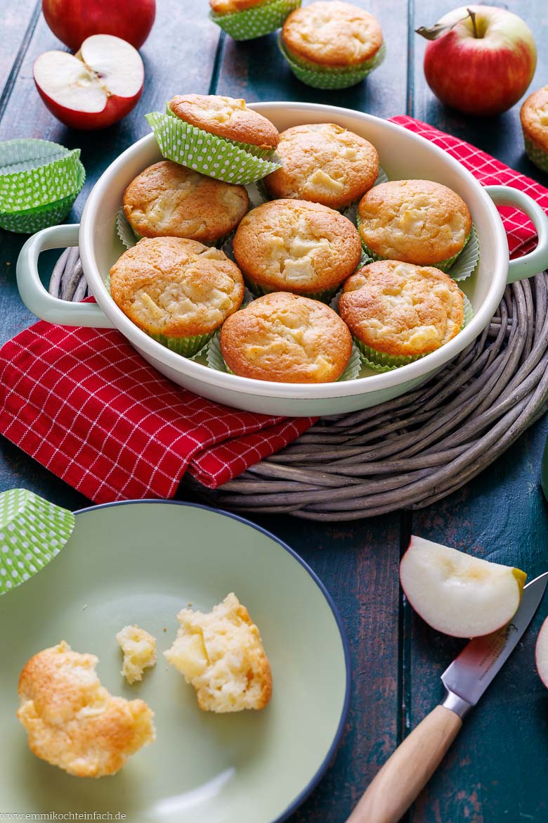 Muffins mit Äpfel einfach gebacken