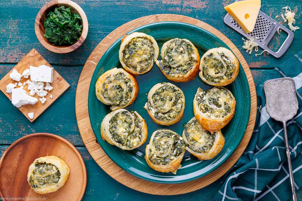 Blätterteigschnecken Rezept vegetarisch und herzhaft
