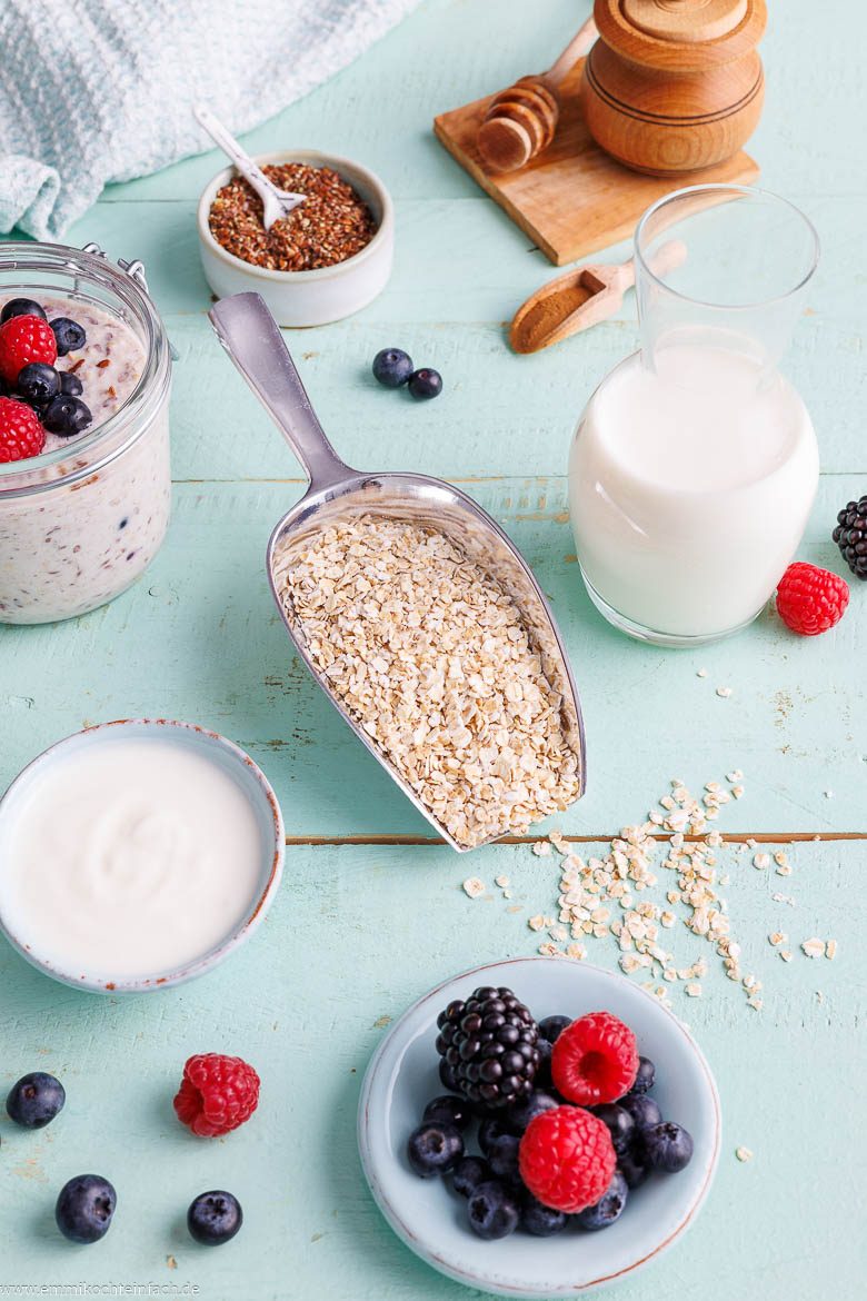 Zutaten f&uuml;r mein Overnight-Oats-Rezept