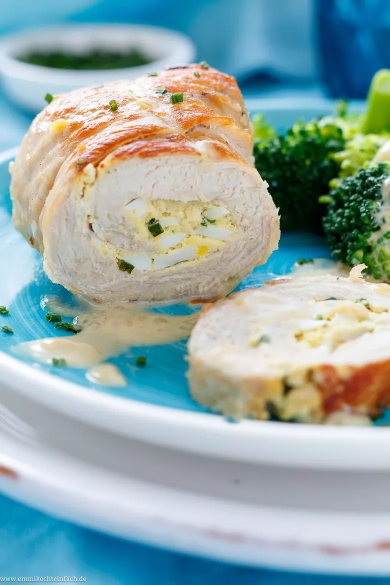 Putenrouladen mit cremiger F&uuml;llung - schnell und einfach aus der Pfanne