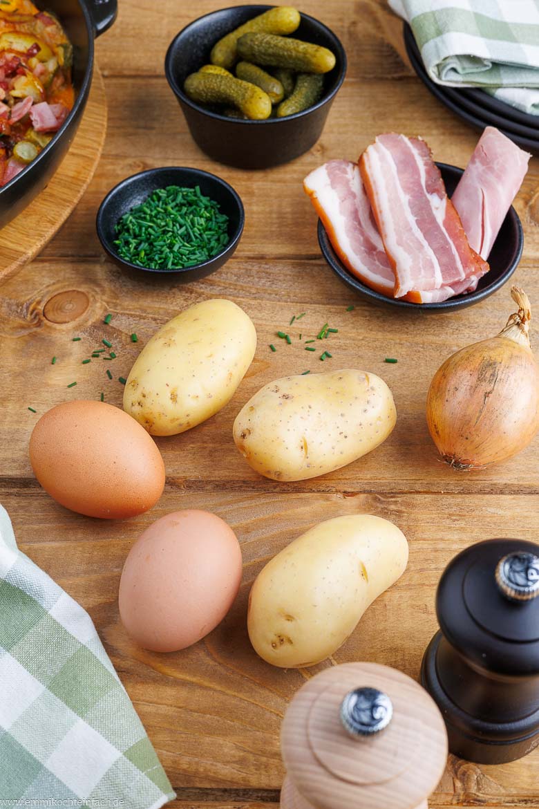 Zutaten f&uuml;r das herzhafte, deftige Fr&uuml;hst&uuml;ck