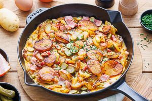 Bauernfr&uuml;hst&uuml;ck warm servieren