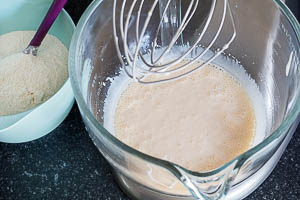 Alle Zutaten für das Muffin-Rezept miteinander verrühren