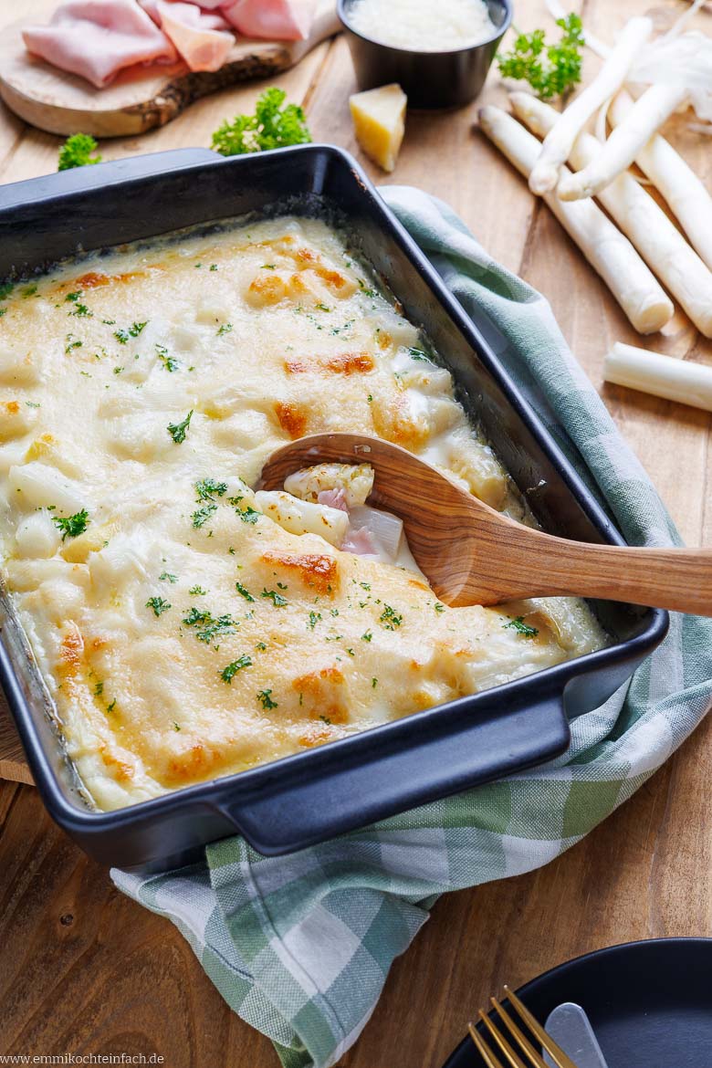 Spargelauflauf mit Kartoffeln