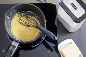 Butter in einem Topf schmelzen lassen