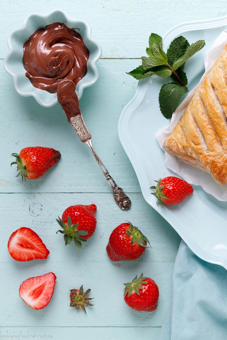Zutaten für Blätterteig mit Erdbeeren