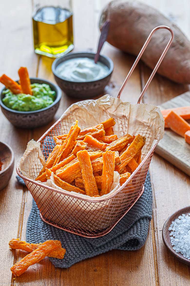 Süßkartoffel Pommes aus dem Ofen