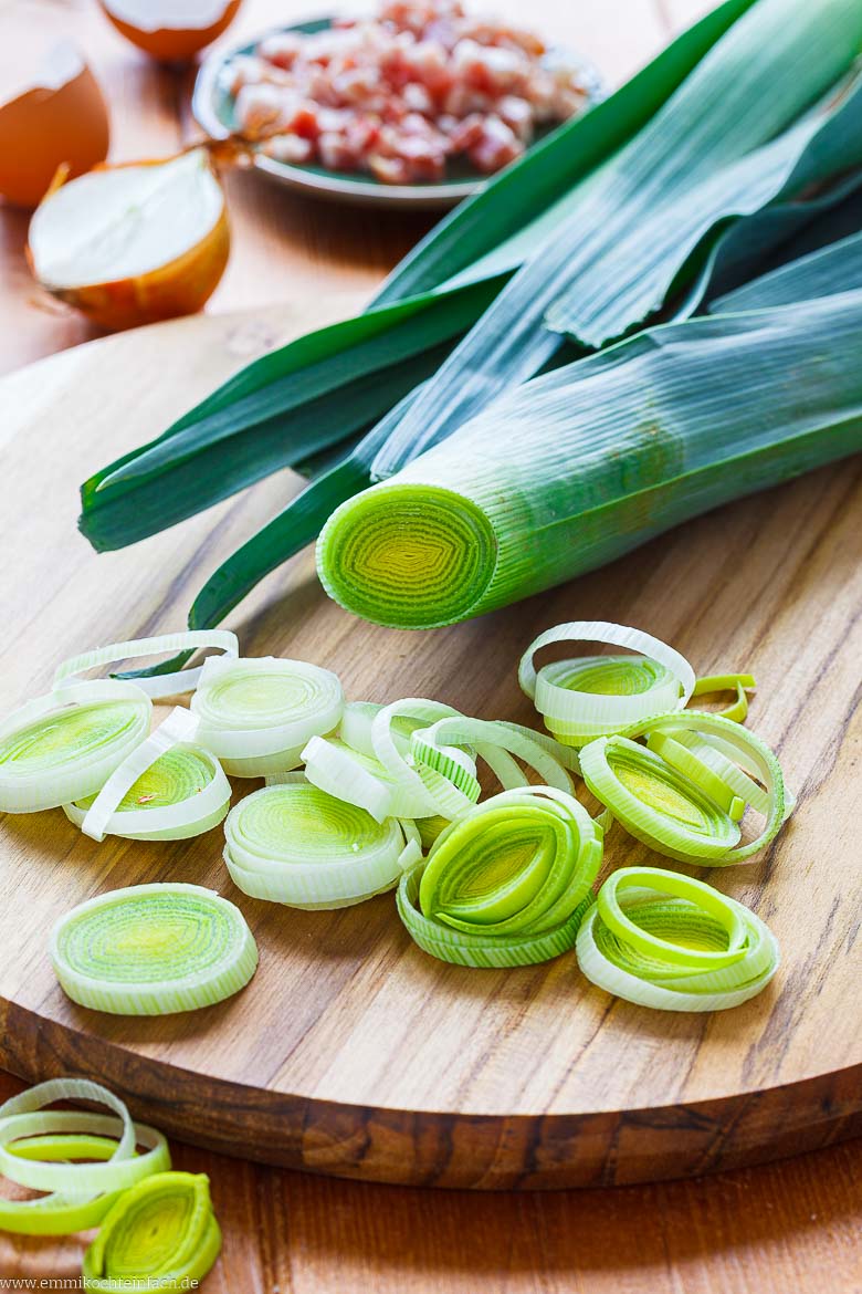 Hauptzutat f&uuml;r die Lauchquiche: Porree