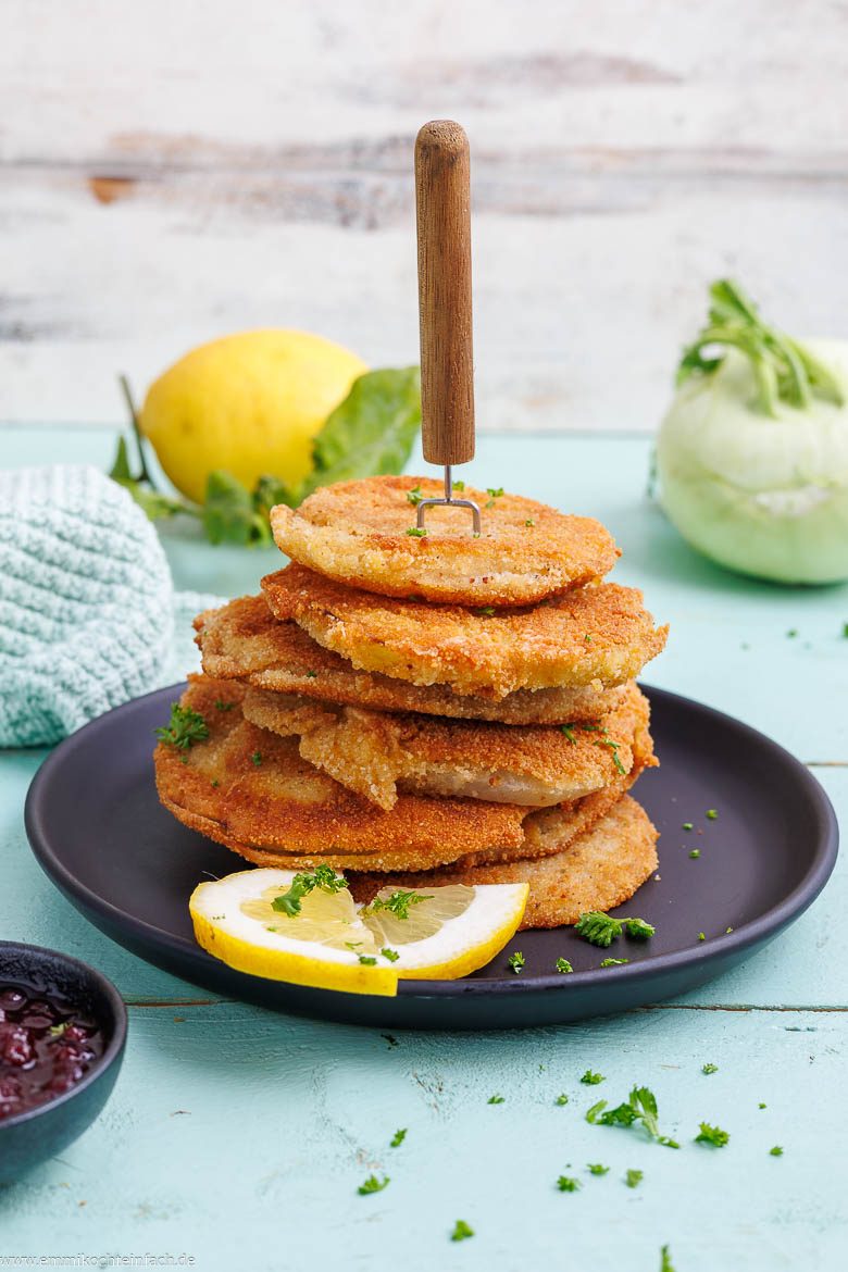 Einfaches Rezept f&uuml;r Kohlrabischnitzel