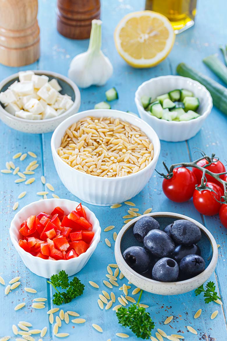 Zutaten für Kritharaki-Salat