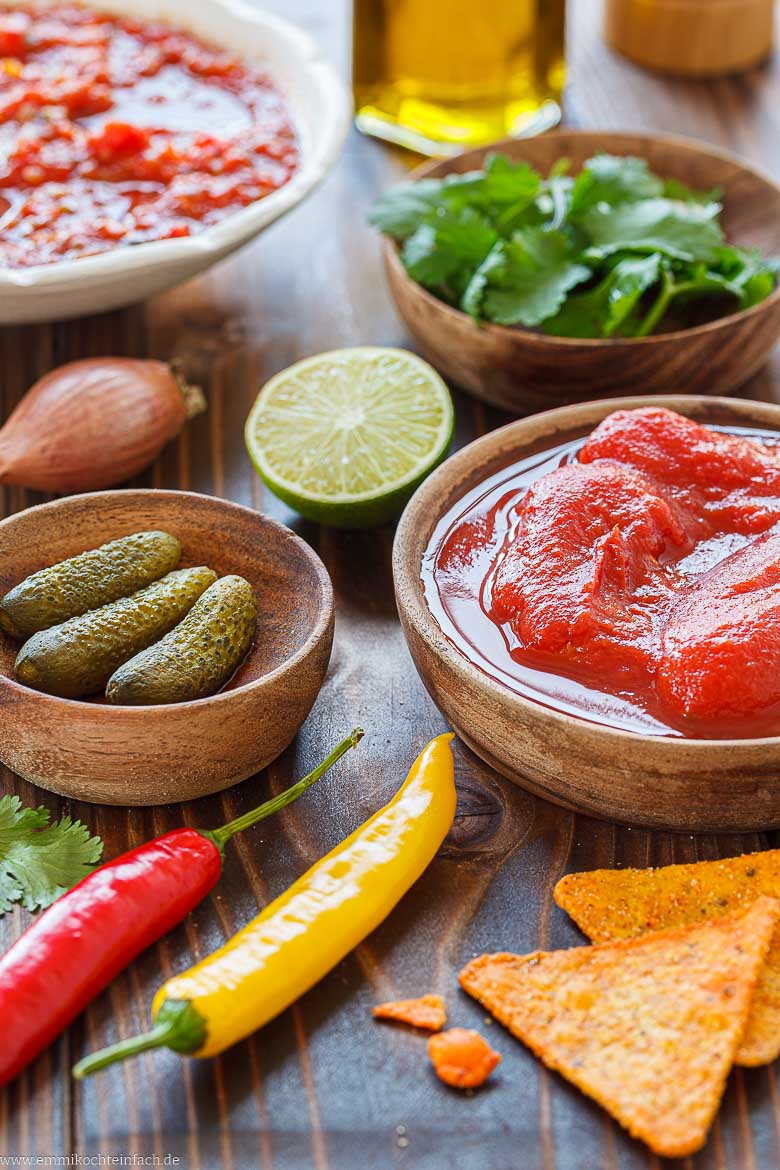 Zutaten für das einfache Salsa-Rezept