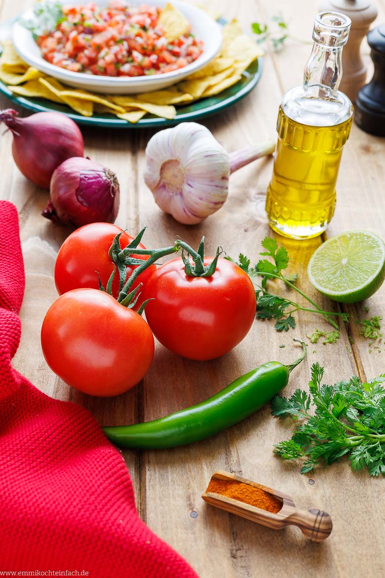 Zutaten f&uuml;r Pico de Gallo