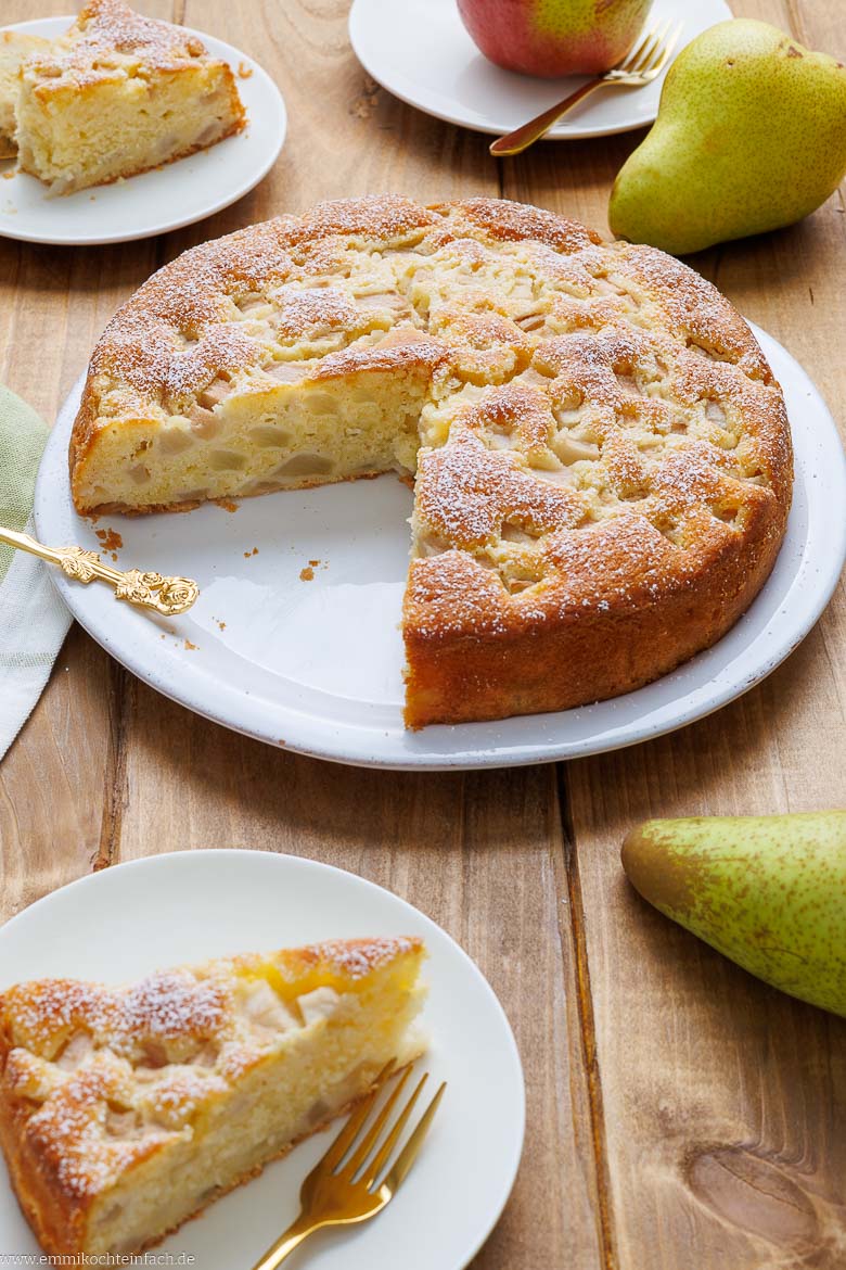 Zutaten f&uuml;r Birnenkuchen