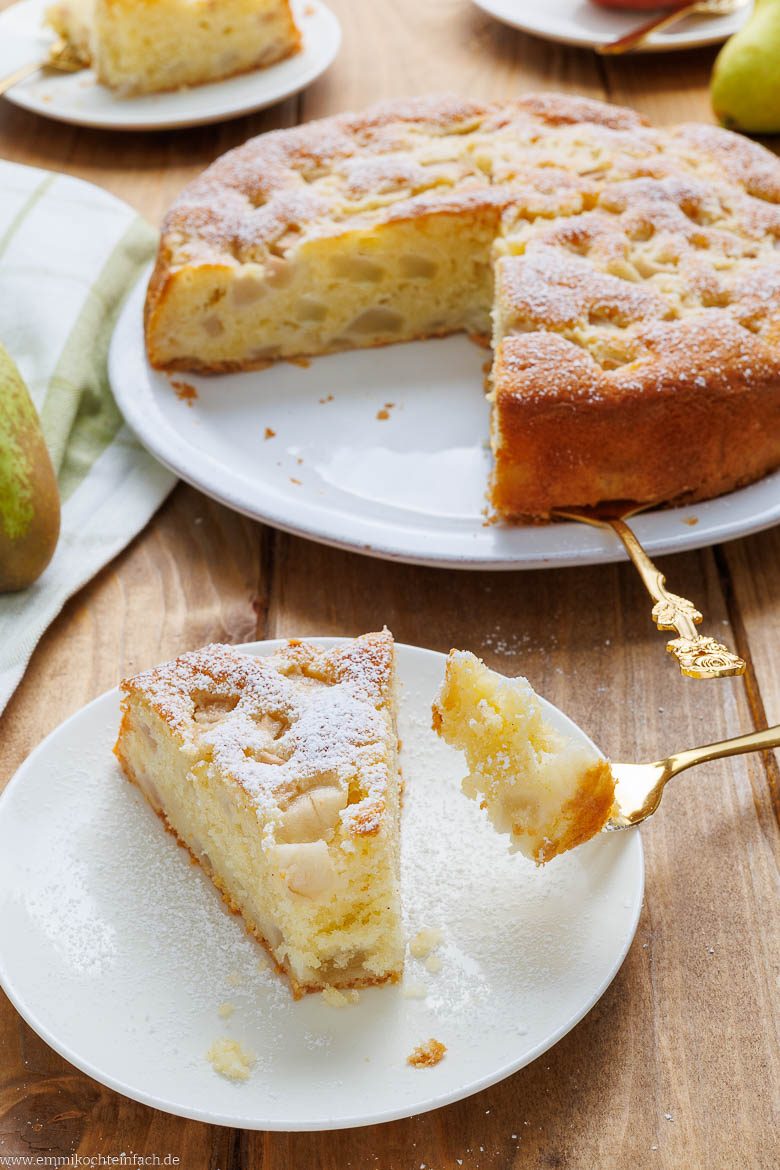 Einfacher Birnenkuchen f&uuml;r die ganze Familie